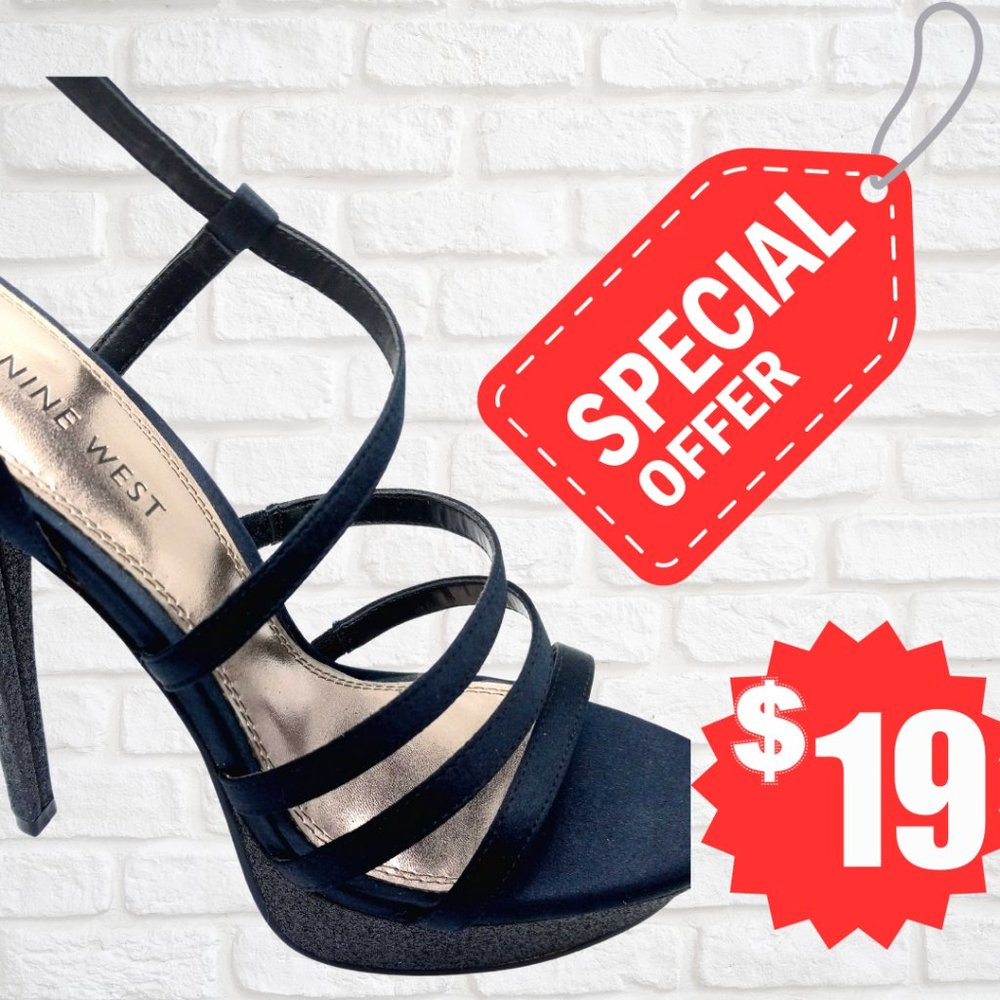 New Black Nine West Arm Candy Stilettos Size 8.5